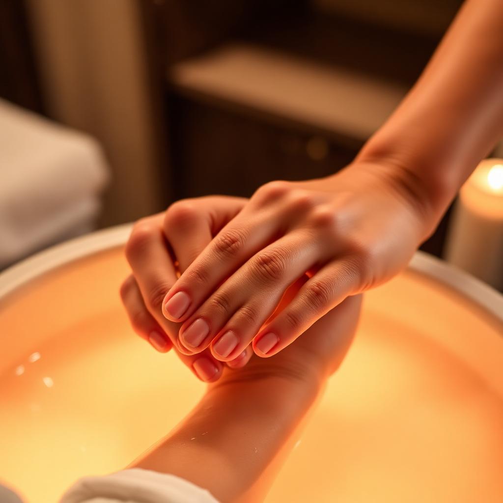 Pedicura completa con esmaltado